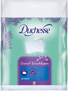 Duchesse Einmalwaschlappen Waschlappen weiß, 50 St.