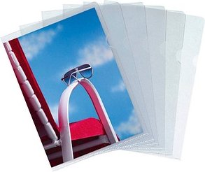 100 FALKEN Sichthüllen DIN A4 transparent genarbt 0,09 mm