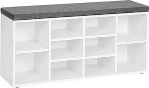 Thumbnail - VASAGLE Schuhbank LHS010W01 weiß, grau Holz 104,0 cm