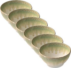 6 HEART & SOUL Schalen Perfect Match Thyme hellgrün 14,0 cm