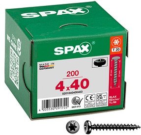 SPAX® Universalschrauben T20 Halbrundkopf BLAX 0201040400403 4 mm x 40 mm, 200 St.