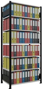 SCHULTE Schwerlastregal MULTIplus 150 36049-S schwarz/lichtgrau 100,0 x 60,0 x 230,0 cm