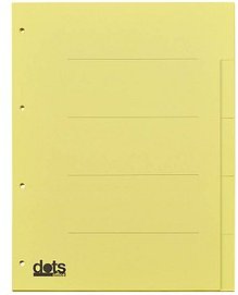 Thumbnail - dots Ordnerregister DIN A4 Vollformat blanko gelb 5-teilig, 5 Satz
