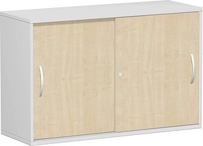 geramöbel Schiebetürenschrank Flex, S-312253-AL lichtgrau, ahorn 1 Fachboden 120,0 x 42,5 x 79,8 cm