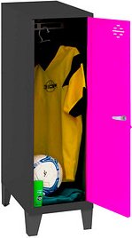 Thumbnail - Simonrack Spind SIMONLOCKER DISM SINGLE anthrazit, pink 8425437120350, 1 Schließfach 30,0 x 50,0 x 101,5 cm