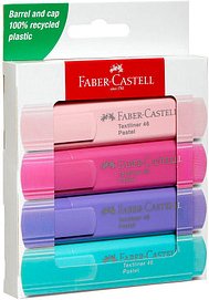 FABER-CASTELL TL 46 Pastell Textmarker farbsortiert, 4 St.