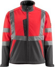 Thumbnail - MASCOT® unisex Warnjacke Kiama rot, anthrazit Größe 4XL