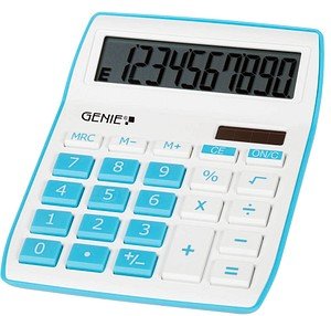 GENIE 840B Tischrechner weiß/blau