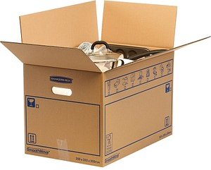 Bankers Box Umzugskartons SmoothMove Standard 55,5 x 35,5 x 36,0 cm, 10 St.