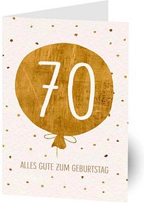 LUMA Geburtstagskarte 70. Ballon LU2636 DIN B6, 1 St.