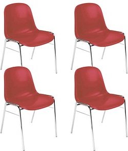 4 Nowy Styl Schalenstühle Beta ROT K30 rot Kunststoff