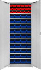 ADB Metallschrank 40829 lichtgrau 71,0 x 30,0 x 195,0 cm, aufgebaut, 1 St.