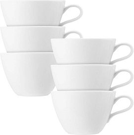 6 Seltmann Weiden Kaffeetassen M5389-Coup weiß 0,35 l