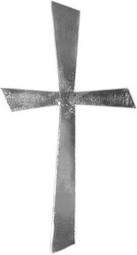 Rayher Wachsmotiv silber Kreuz, 1 St.