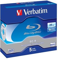 verbatim Blu-ray BD-R 25 GB, 5 St.