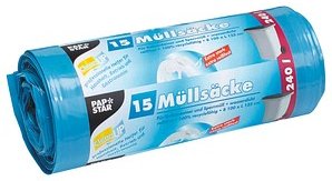 Thumbnail - STARPAK Müllbeutel CleanUP 240,0 l blau 60,0 µm, 15 St.