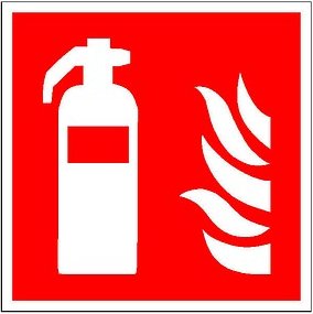 SafetyMarking® Brandschutzaufkleber "Feuerlöscher" quadratisch 10,0 x 10,0 cm