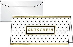 Thumbnail - SIGEL Gutscheine Golden Glimmer DIN lang, 10 St.