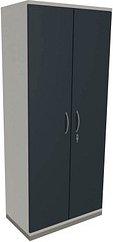 fm Aktenschrank Sidney, 4260429763665 weiß, lavagrau 4 Fachböden 80,0 x 44,2 x 186,9 cm