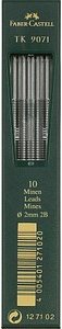 FABER-CASTELL TK 9071 Fallminen-Bleistiftminen schwarz 2B 2,0 mm, 10 St.