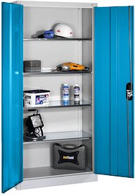 CP Metallschrank 08920-00 S10096 lichtblau, lichtgrau 93,0 x 40,0 x 195,0 cm, aufgebaut