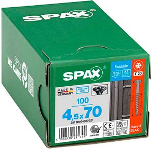 Thumbnail - SPAX® Fassadenschrauben T20 Linsensenkkopf BLAX A2 25170404507021 4,5 mm x 70 mm, 100 St.
