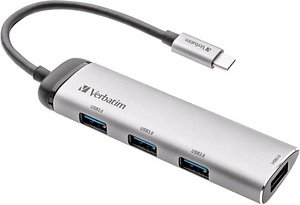 verbatim USB-Hub 4-fach grau