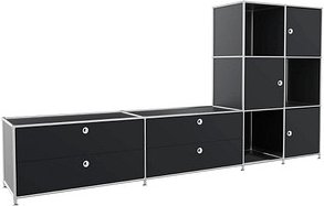 viasit Sideboard System4, 82859 schwarz 227,9 x 40,4 x 118,2 cm, 1 St.