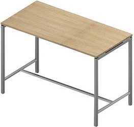 Quadrifoglio Stehtisch Creo eiche rechteckig, 4-Fuß-Gestell alu, 160,0 x 80,0 x 107,0 cm