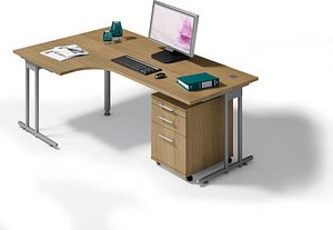 HAMMERBACHER Prokura Büromöbel-Set nussbaum