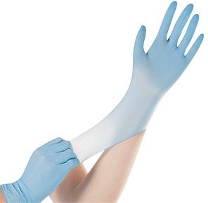 HYGOSTAR unisex Einmalhandschuhe SAFE SUPER STRETCH blau Größe S, 100 St.