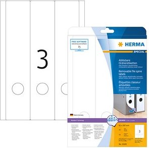 75 HERMA Ordneretiketten 10185 weiß