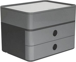 HAN Schubladenbox Smart Box plus ALLISON granite grey 1100-19D, DIN A5 mit 3 Schubladen, 1 St.
