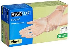 Thumbnail - HYGOSTAR unisex Einmalhandschuhe CLASSIC transparent Größe XL, 100 St.