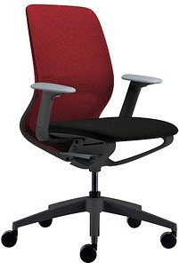 sedus Bürostuhl se:motion net, EM-821/103 Stoff rot, Gestell schwarz