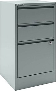 BISLEY Home Hängeregistraturschrank silber 3 Schubladen 41,3 x 40,0 x 67,2 cm, 1 St.