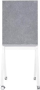 magnetoplan Moderationswand 76,0 x 180,0 cm grau, weiß