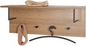 HAKU Möbel Wandgarderobe 37147 eiche Holz 4 Haken 80,0 x 30,0 cm