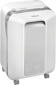 Fellowes Powershred LX 201 Aktenvernichter mit Partikelschnitt P-5, 2 x 12 mm, bis 11 Blatt, weiß