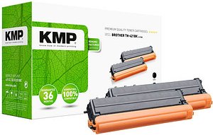 KMP B-T98D schwarz Toner kompatibel zu brother TN-421BK, 2er-Set