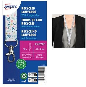 AVERY Zweckform Lanyards Floral weiß, 10 St.