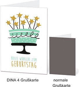 Thumbnail - LUMA Geburtstagskarte Torte LUDINA4 01 DIN A4, 1 St.