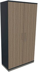 fm Aktenschrank Oldenburg, 4260649682319 lavagrau, eiche 4 Fachböden 80,0 x 44,2 x 186,9 cm