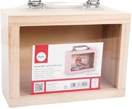 Thumbnail - Rayher Bastelholz natur Koffer mit Sichtfenster, 1 St.