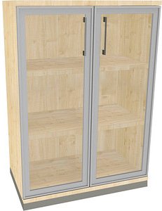 fm Aktenschrank Oldenburg, 4260429768103 königsahorn, Acrylglas klar 2 Fachböden 80,0 x 44,2 x 113,3 cm