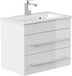 Thumbnail - POSSEIK Waschbecken mit Unterschrank PORTUS SLIMLINE 600 weiß glanz 60,0 x 36,0 x 49,6 cm