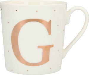 DEPESCHE Kaffeebecher Buchstabe G weiß/gold 0,3 l, 1 St.