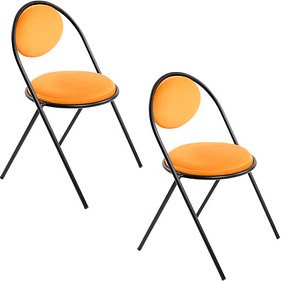 Thumbnail - 2 meet powered by PAPERFLOW Besucherstühle SATURNE CHSATX2DV.01.20 safran Stoff