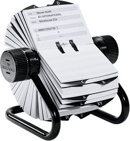 Thumbnail - DURABLE Telefon-/Adress-Rollkartei Telindex schwarz, für 500 Adress,- Telefonkarten