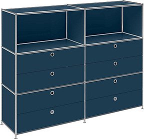 viasit Sideboard System4, 86327 violettblau 152,9 x 40,4 x 118,2 cm, 1 St.